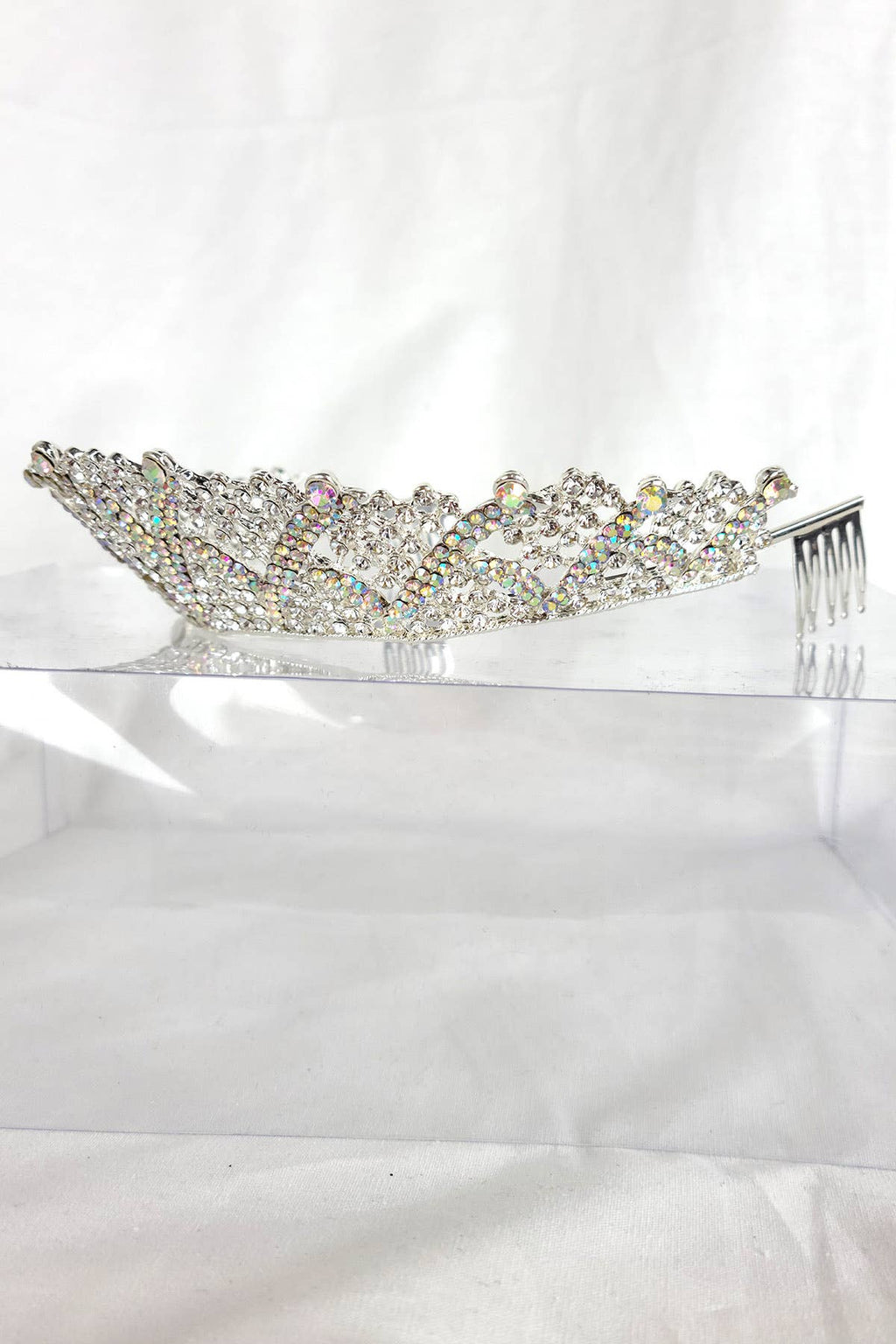 Metal Tiara With Jewels - CR135