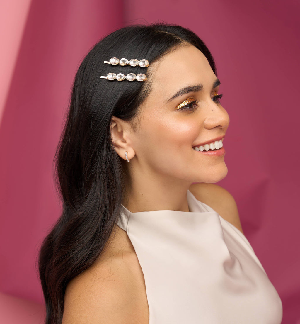Holiday Gemstone Bobby Pins 2pc Set