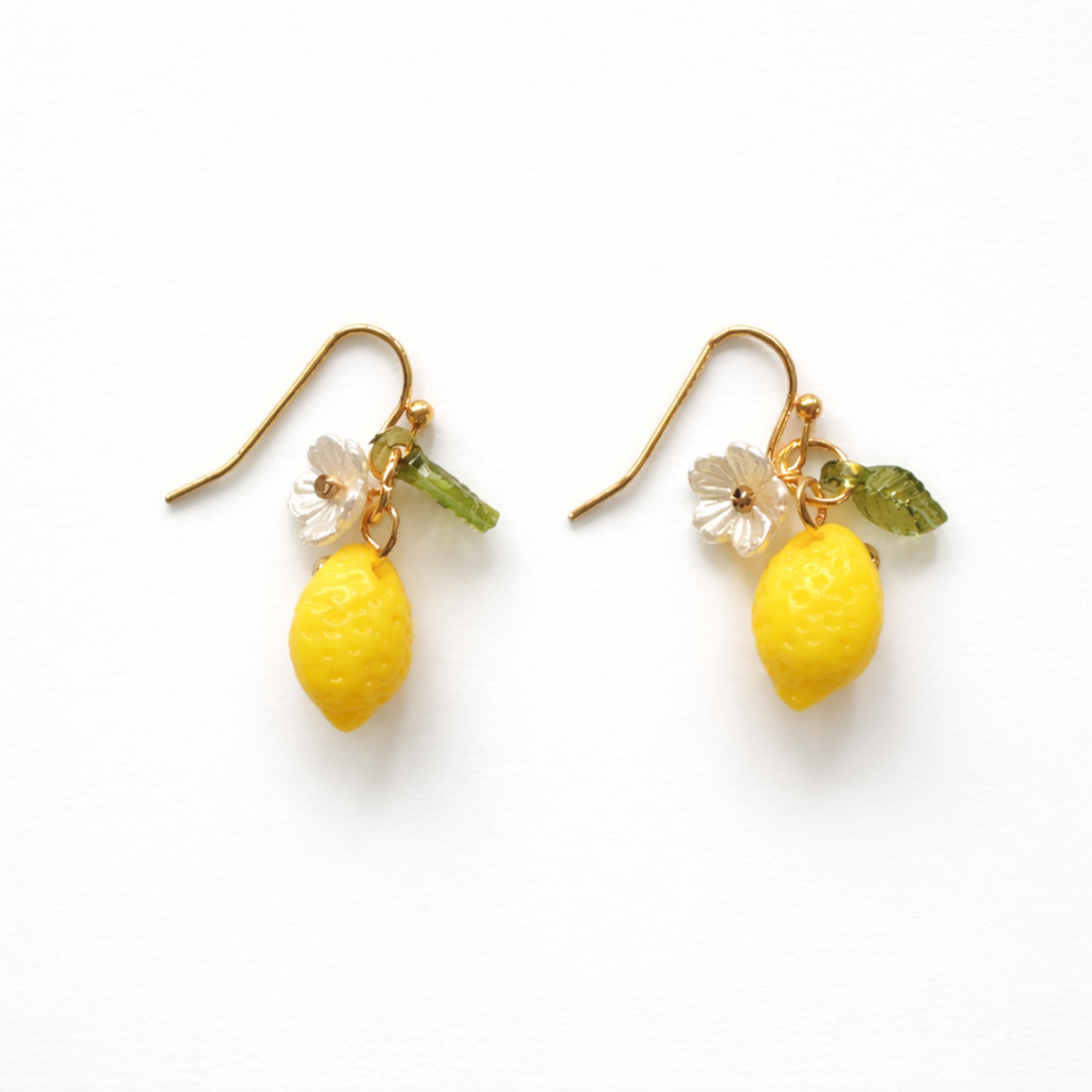 Sunshine Lemon Charm Dangling Earrings