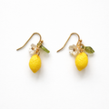 Sunshine Lemon Charm Dangling Earrings
