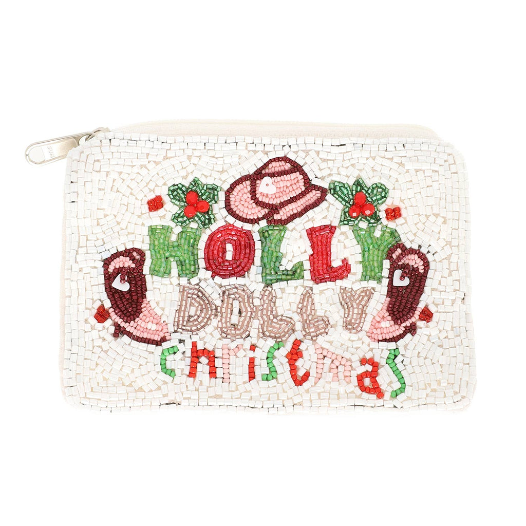 Christmas Western Themed Embroidered Coin Bag