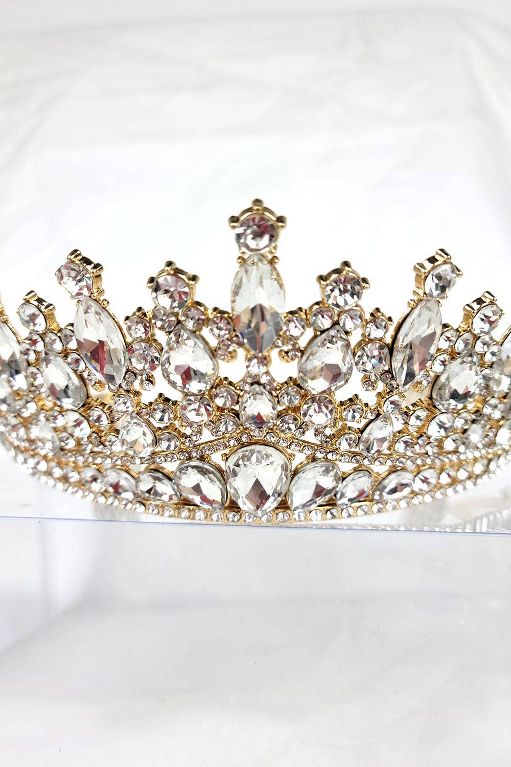 Gold/Crystal Tiara With Jewels - CR137