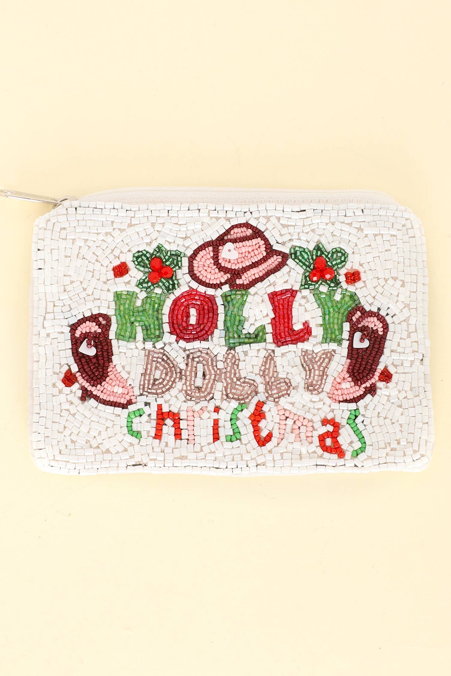 Christmas Western Themed Embroidered Coin Bag