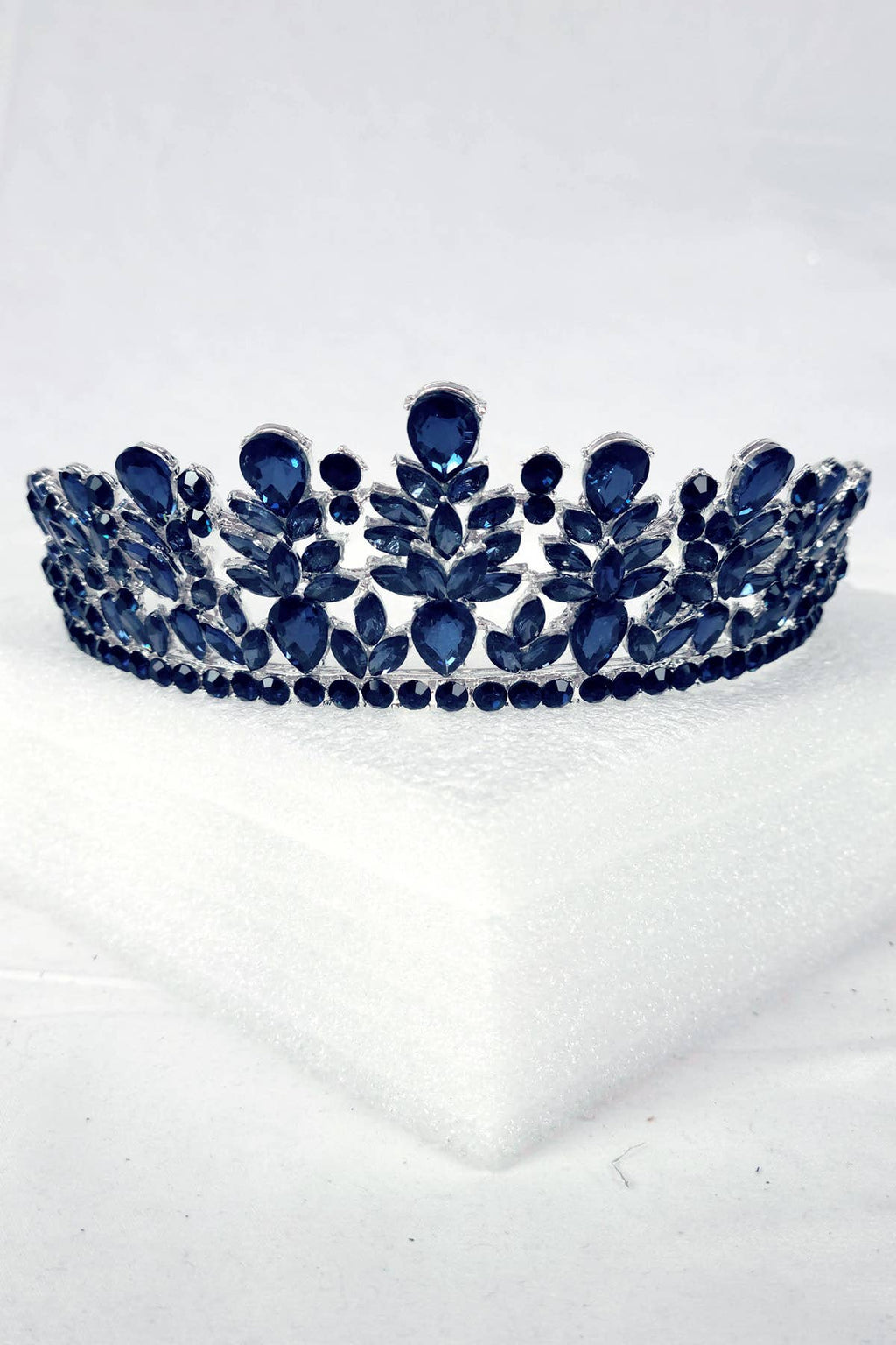 CR 163 HT971 Metal tiara with jewel rhinestones Lavender
