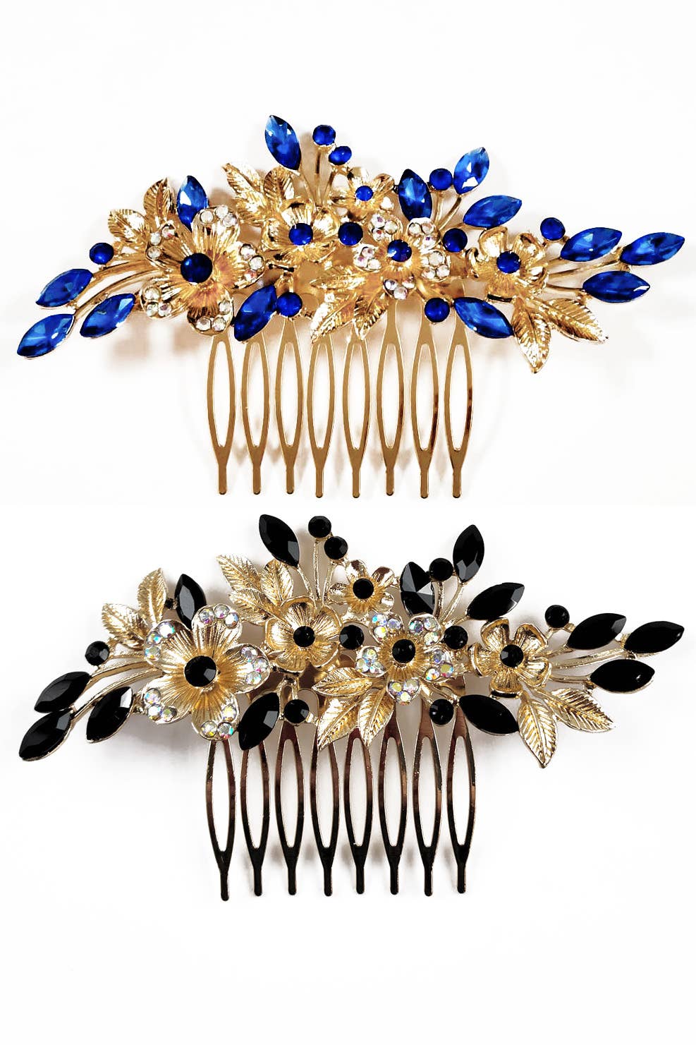 Metal Hair Comb With Jewels HJH0837-