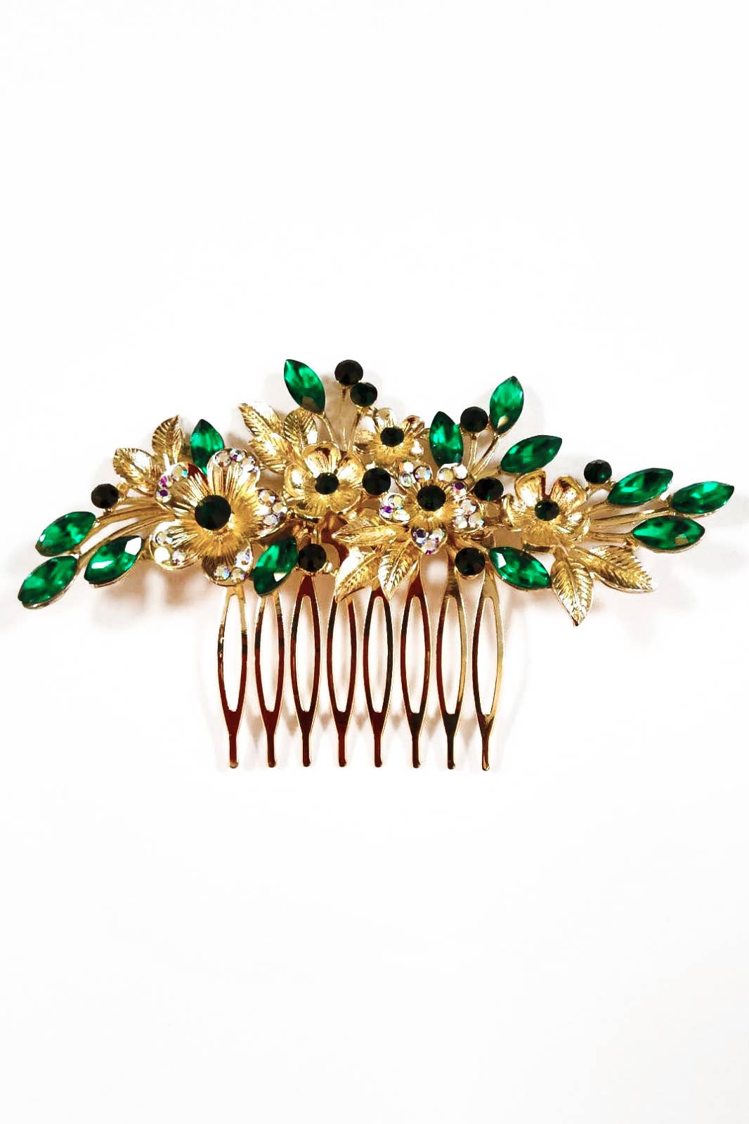Metal Hair Comb With Jewels HJH0837-