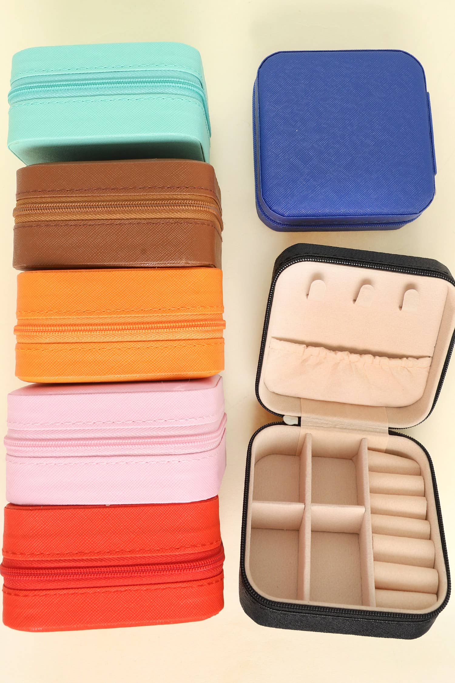Monochromatic Pu Leather Jewelry Box