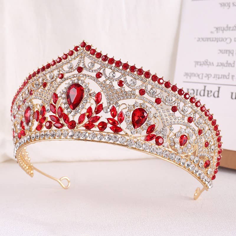Luxe Red Crystal Tiara - CR144