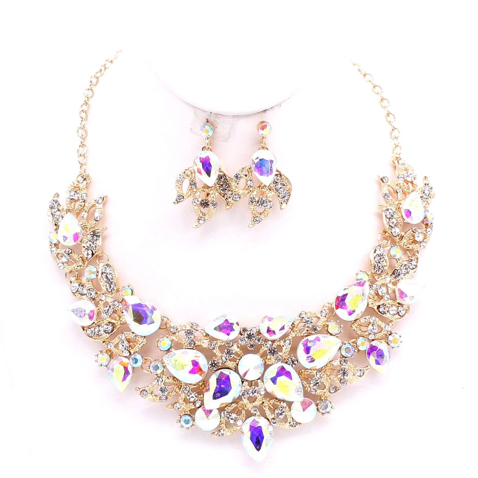 Flower theme Casting Chunky necklace Set B