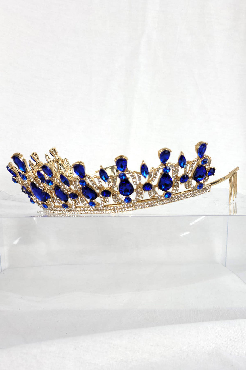 CR 165 HT939 Metal Tiara With Jewel Rhinestones.