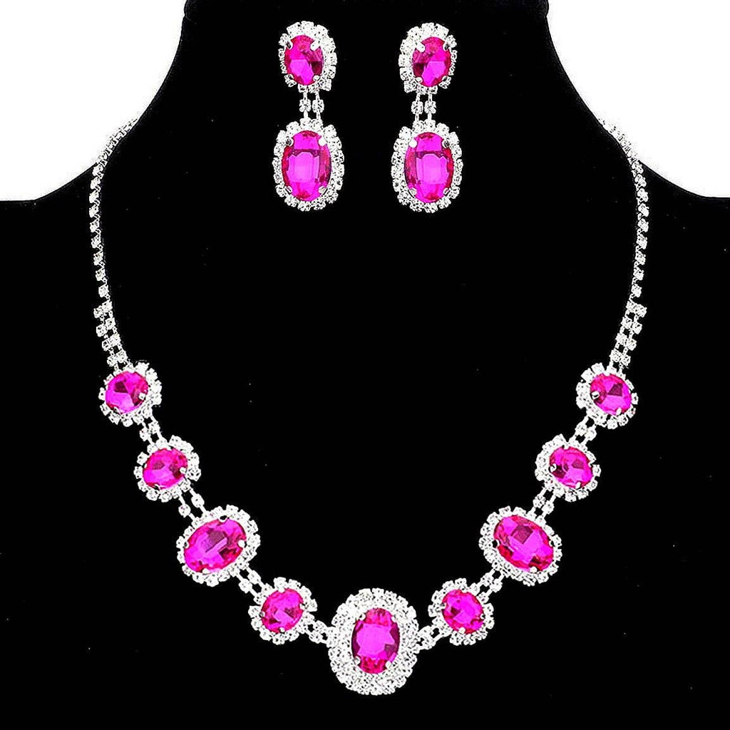 Oval Shape Rhinestone Princess set