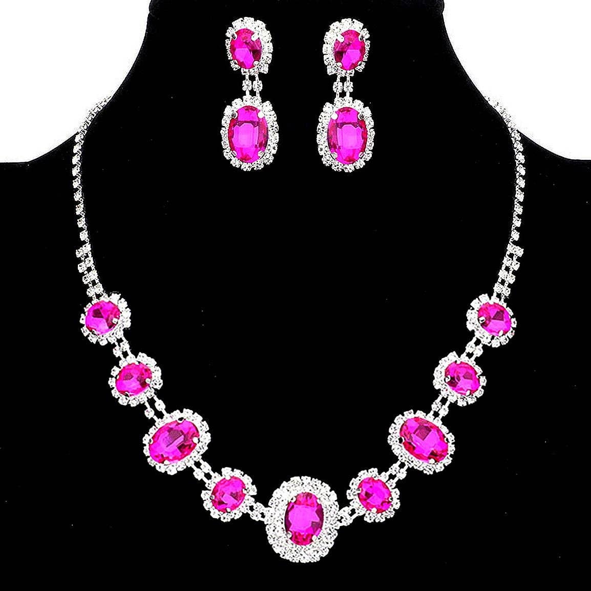 Oval Shape Rhinestone Princess set