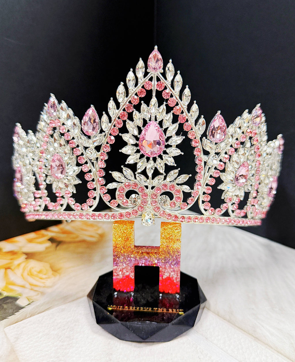 Flower crystal crown - CR149