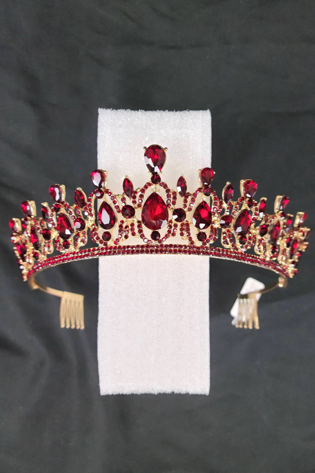 CR 165 HT939 Metal Tiara With Jewel Rhinestones.