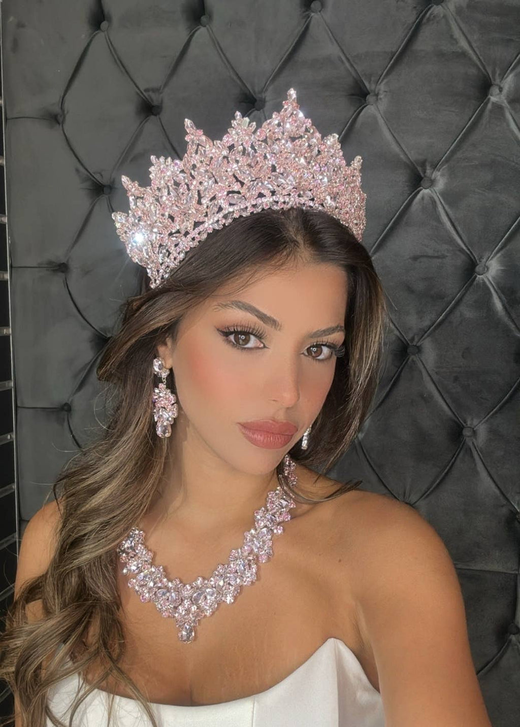 Pink Crystal Crown - CR146