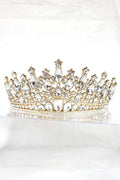 Gold/Crystal Tiara With Jewels - CR137