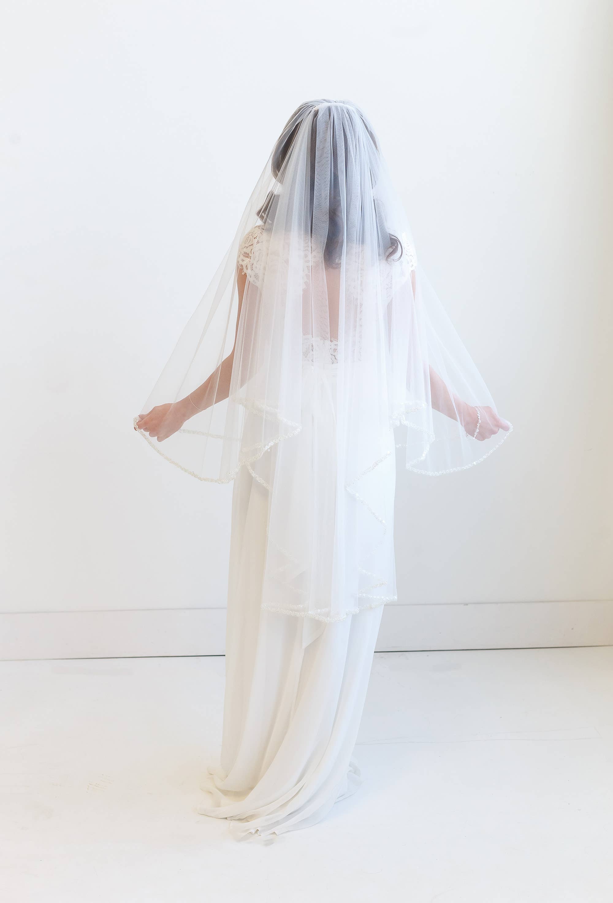 Pearl Beaded Wedding Veil
