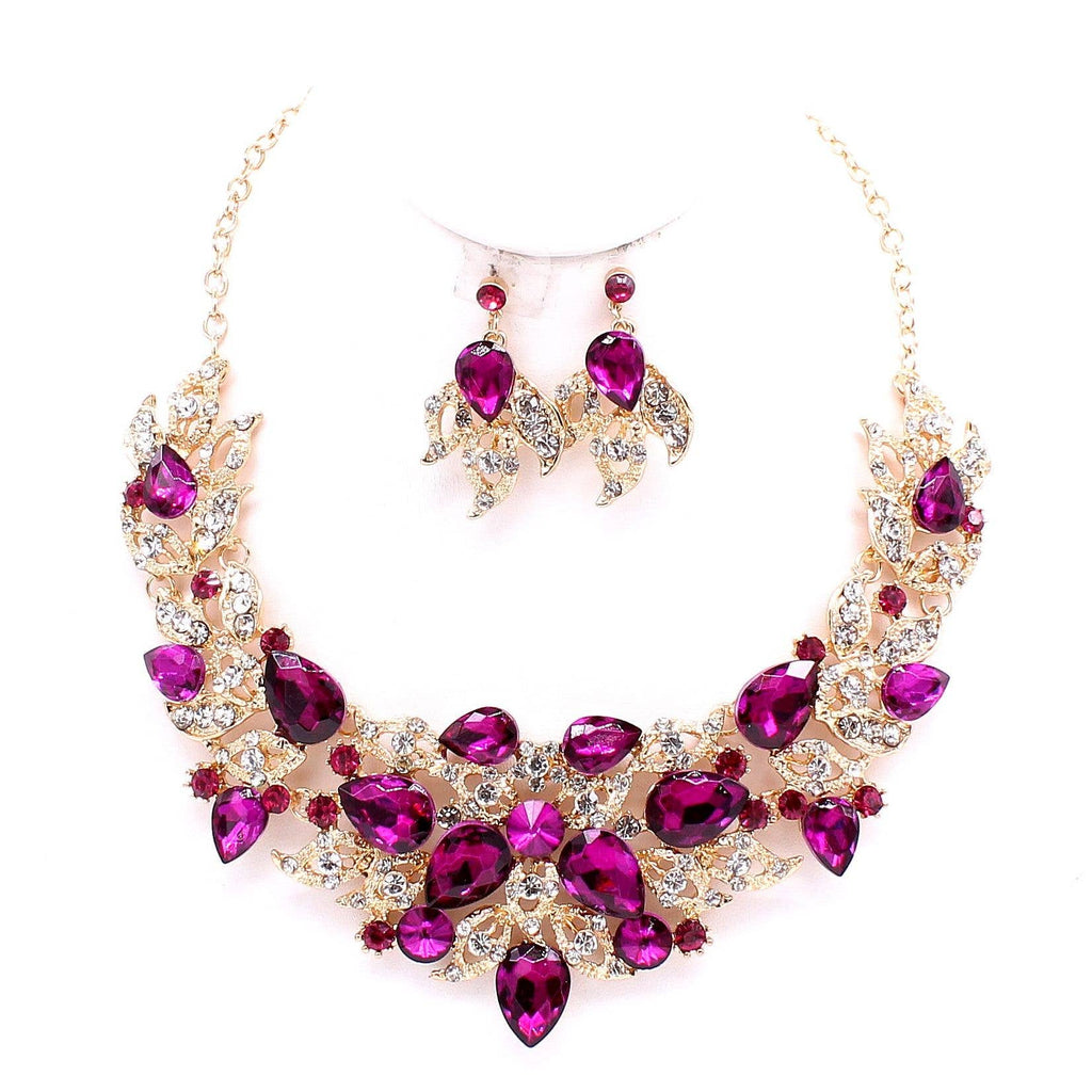 Flower theme Casting Chunky necklace Set B