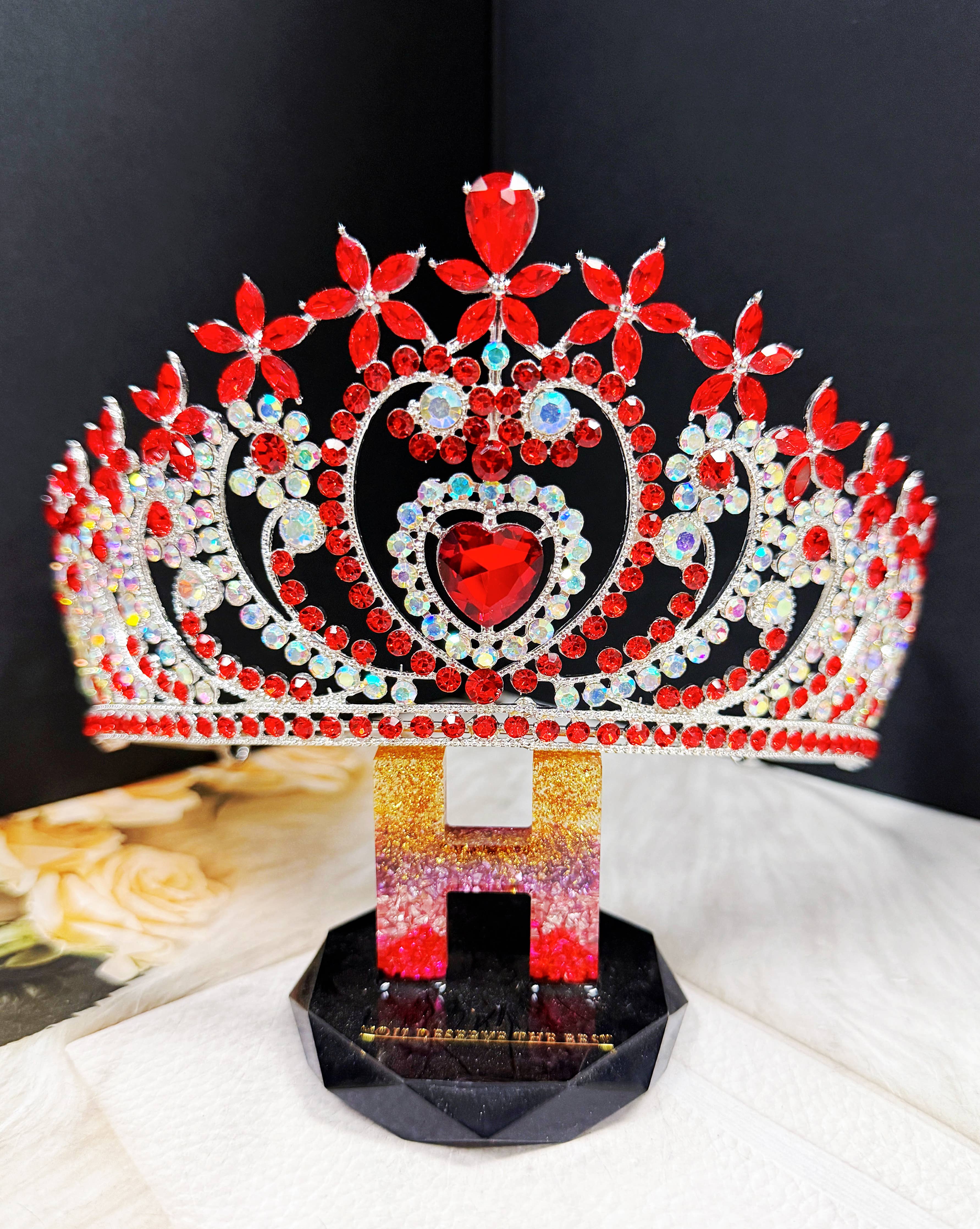 Red Crystal tiara - CR154