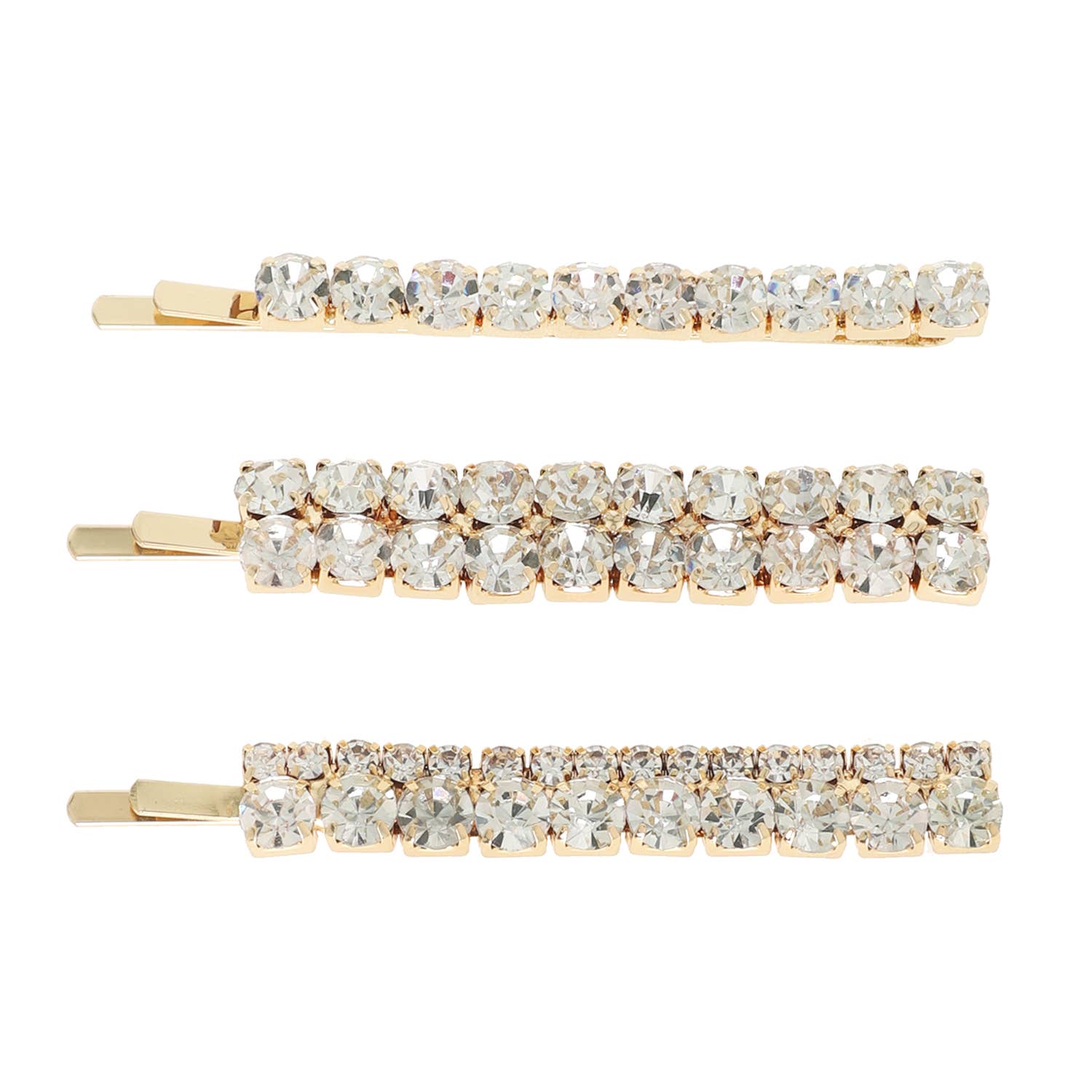 3-Pack Bridal Crystal Rhinestone Hair Pin Set