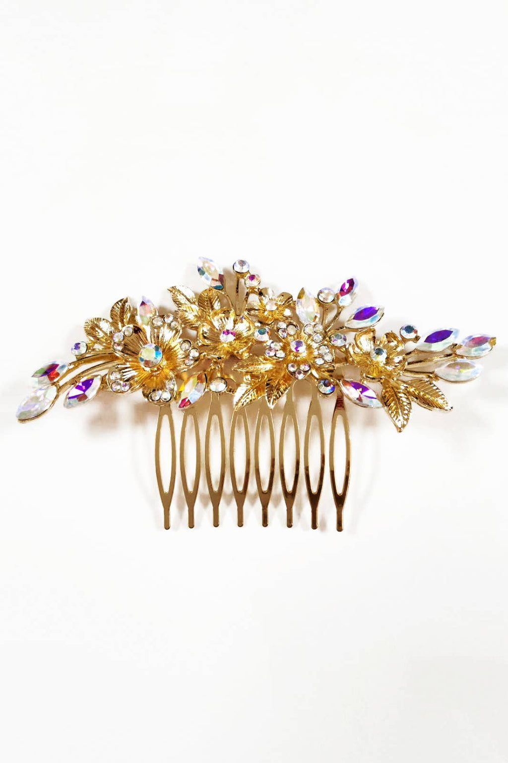 Metal Hair Comb With Jewels HJH0837-
