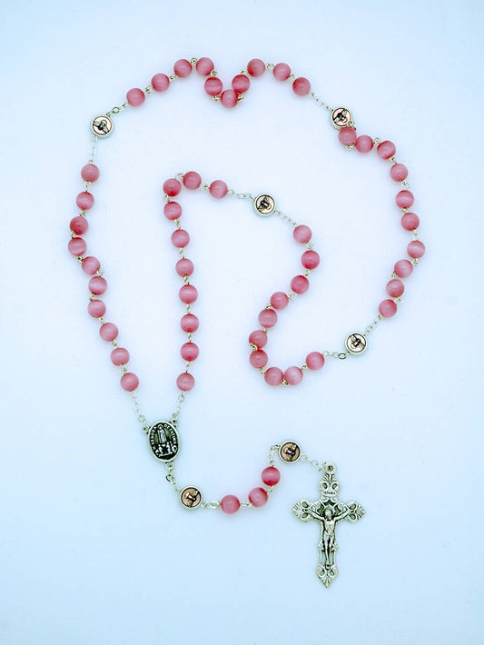 P603P- Spiritual Cat's Eye Glass Rosary