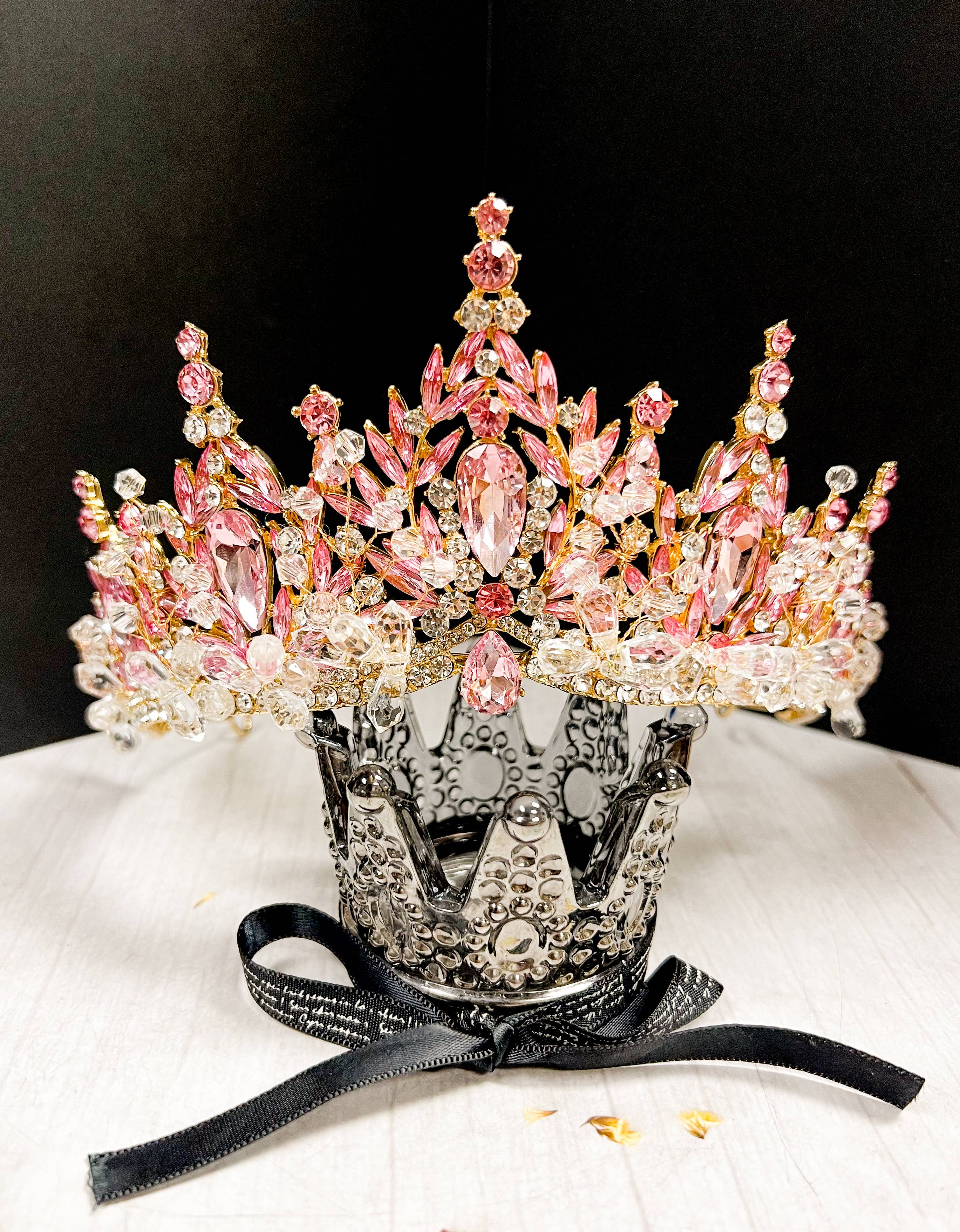 Pink Crystal crown - CR153