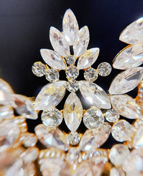 Clear/Gold Crystal Crown - CR147