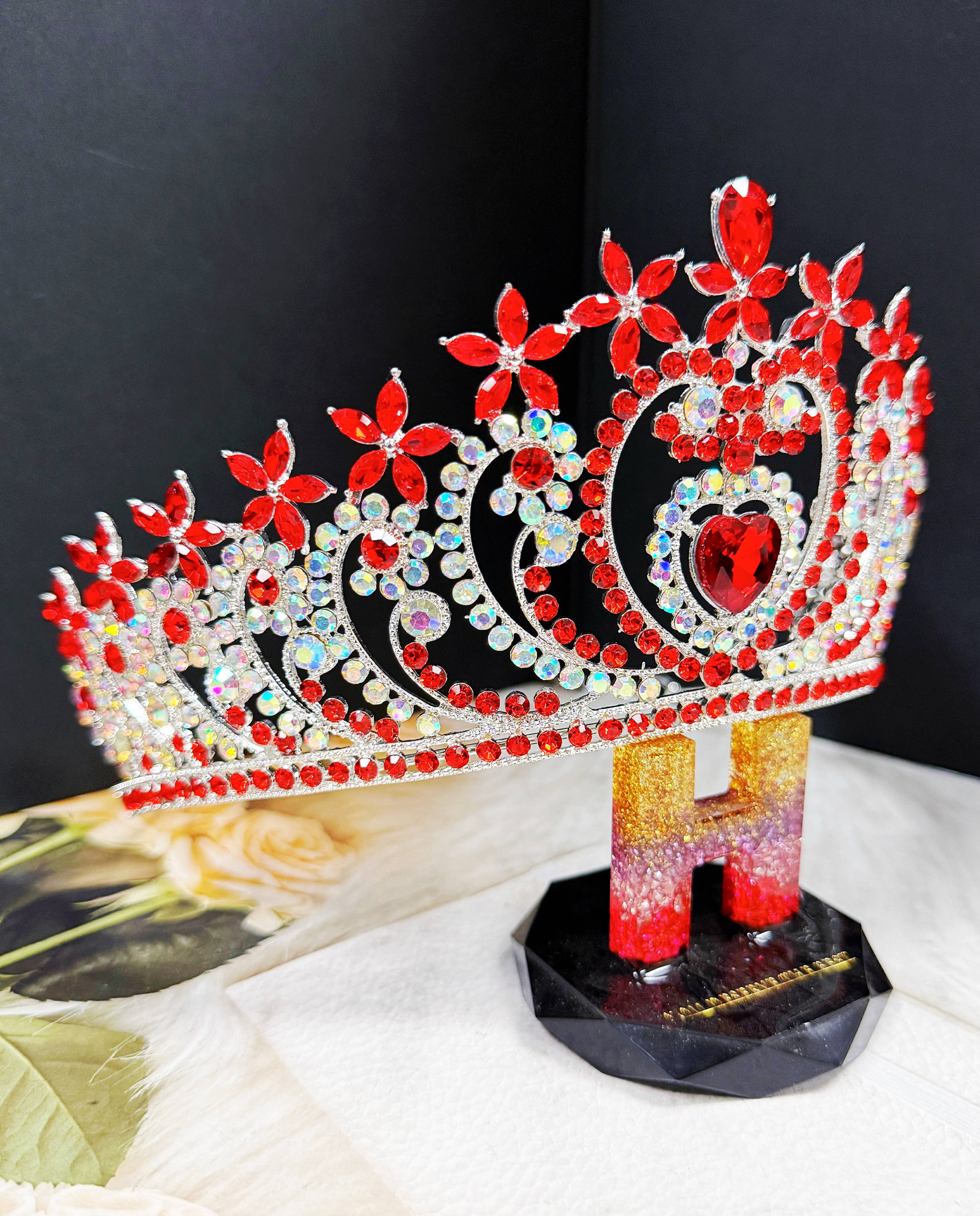 Red Crystal tiara - CR154