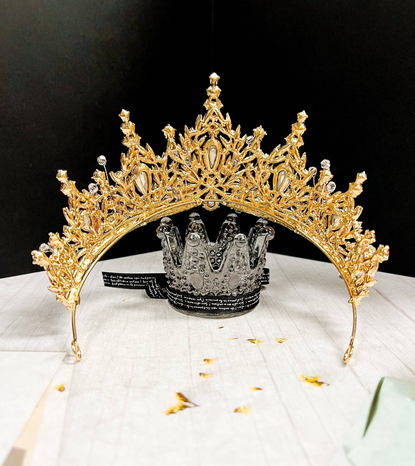 Pink Crystal crown Flower girl crown Birthday Princess tiara