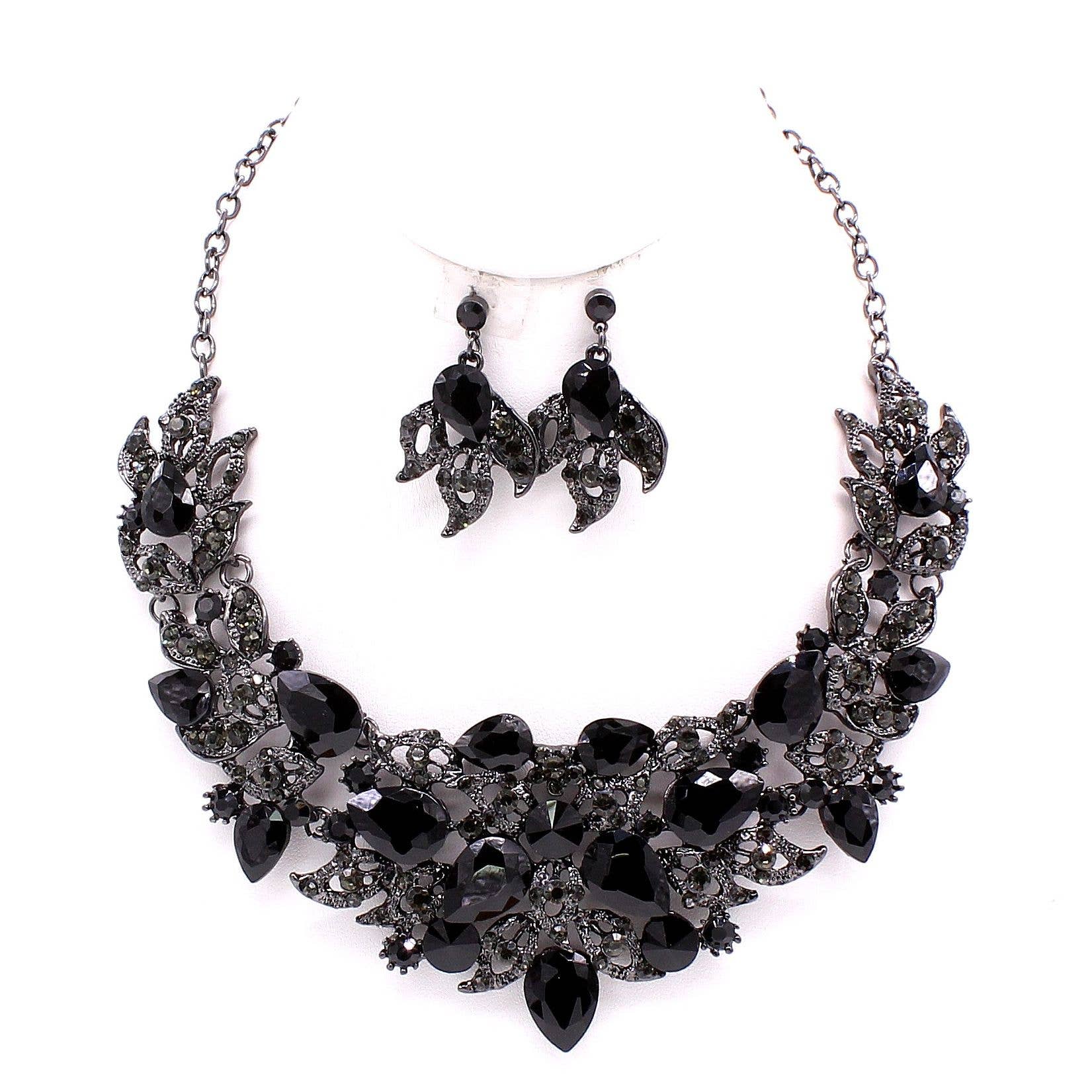Flower theme Casting Chunky necklace Set B