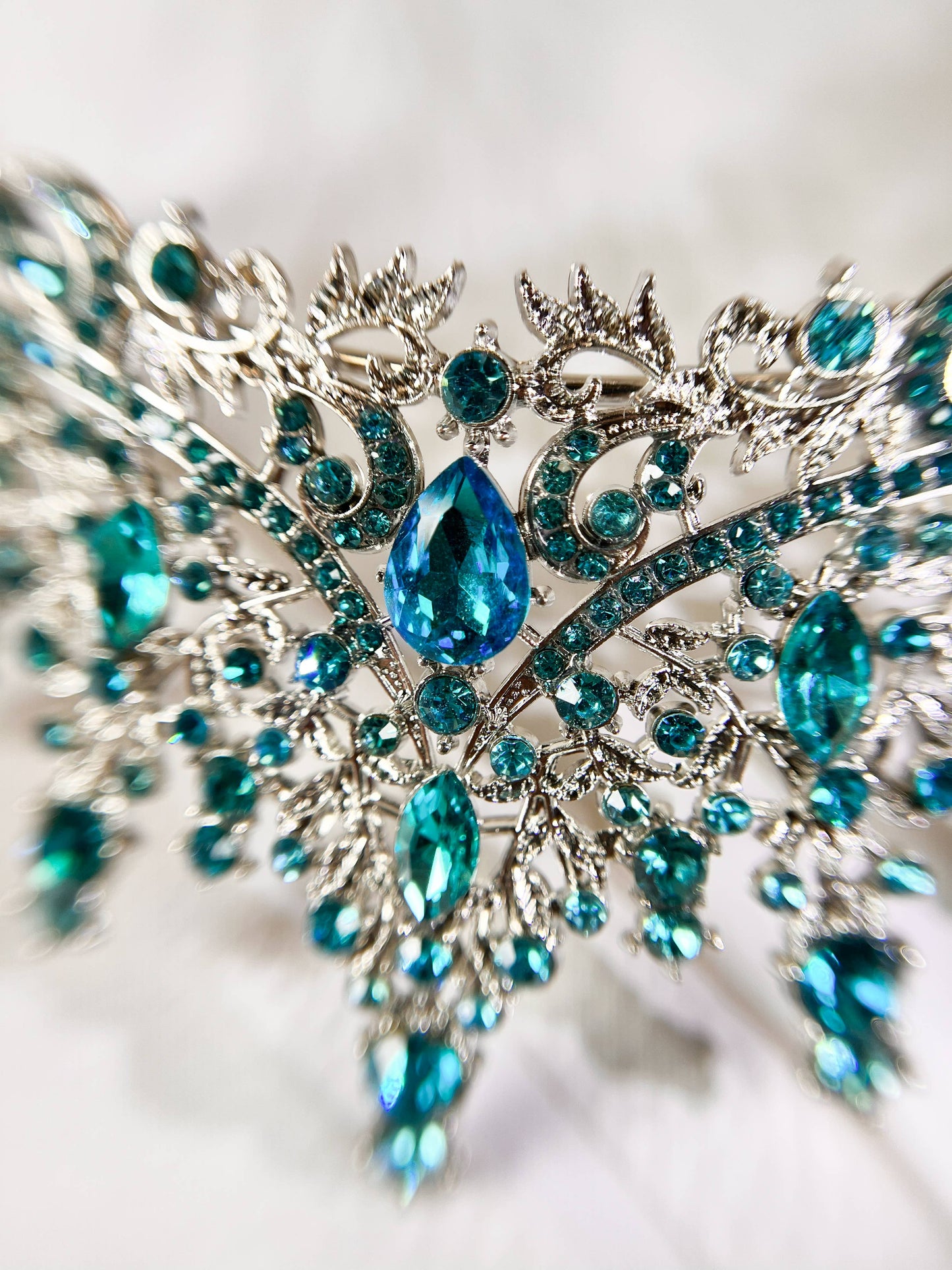 Ocean Blue Tiara, Royal Princess Tiara, Birthday Headpiece