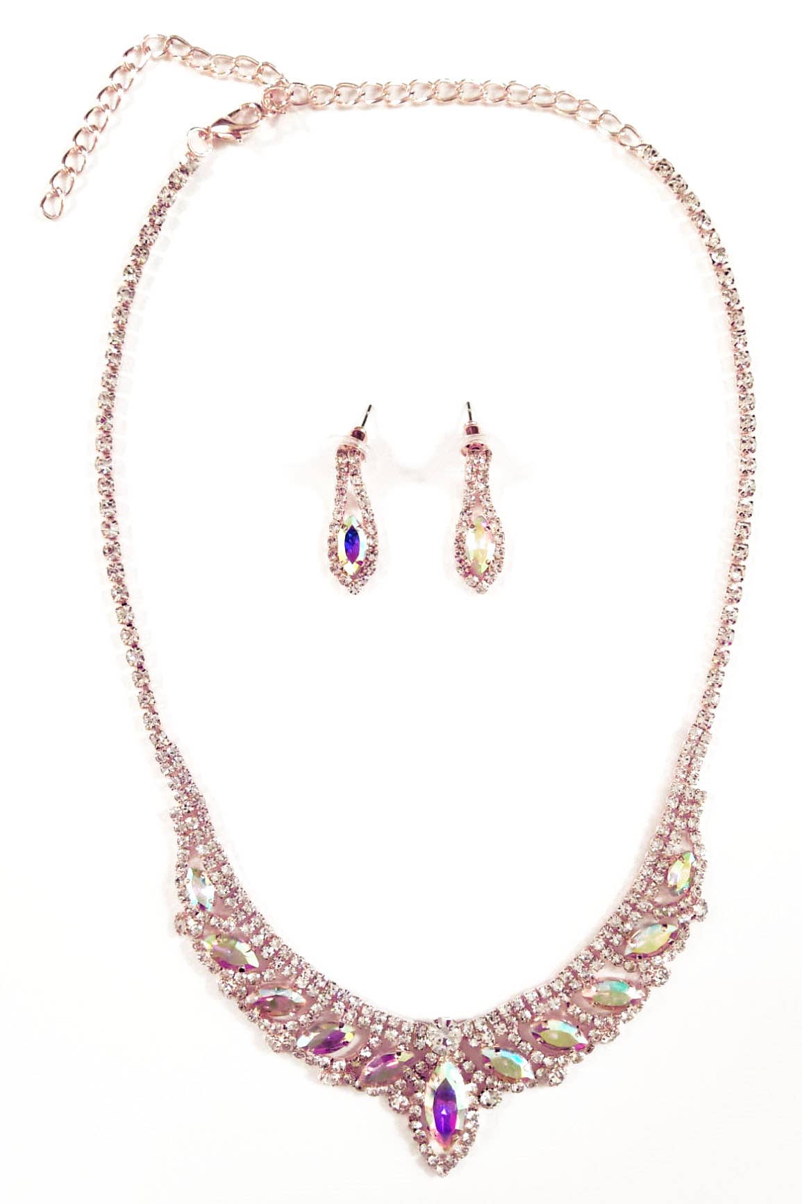 Metal jewelry Set With Necklace and Earrings JR3237