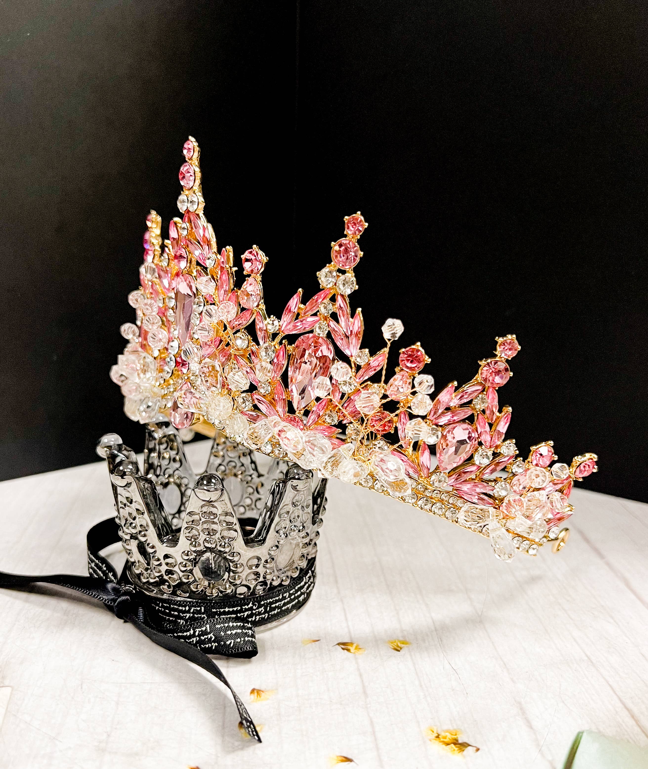 Pink Crystal crown - CR153