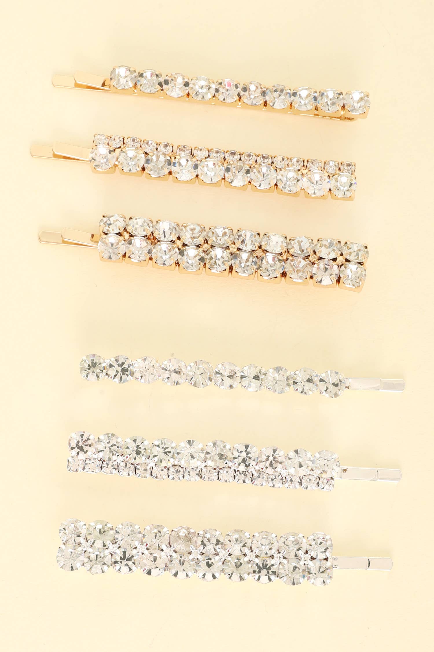 3-Pack Bridal Crystal Rhinestone Hair Pin Set