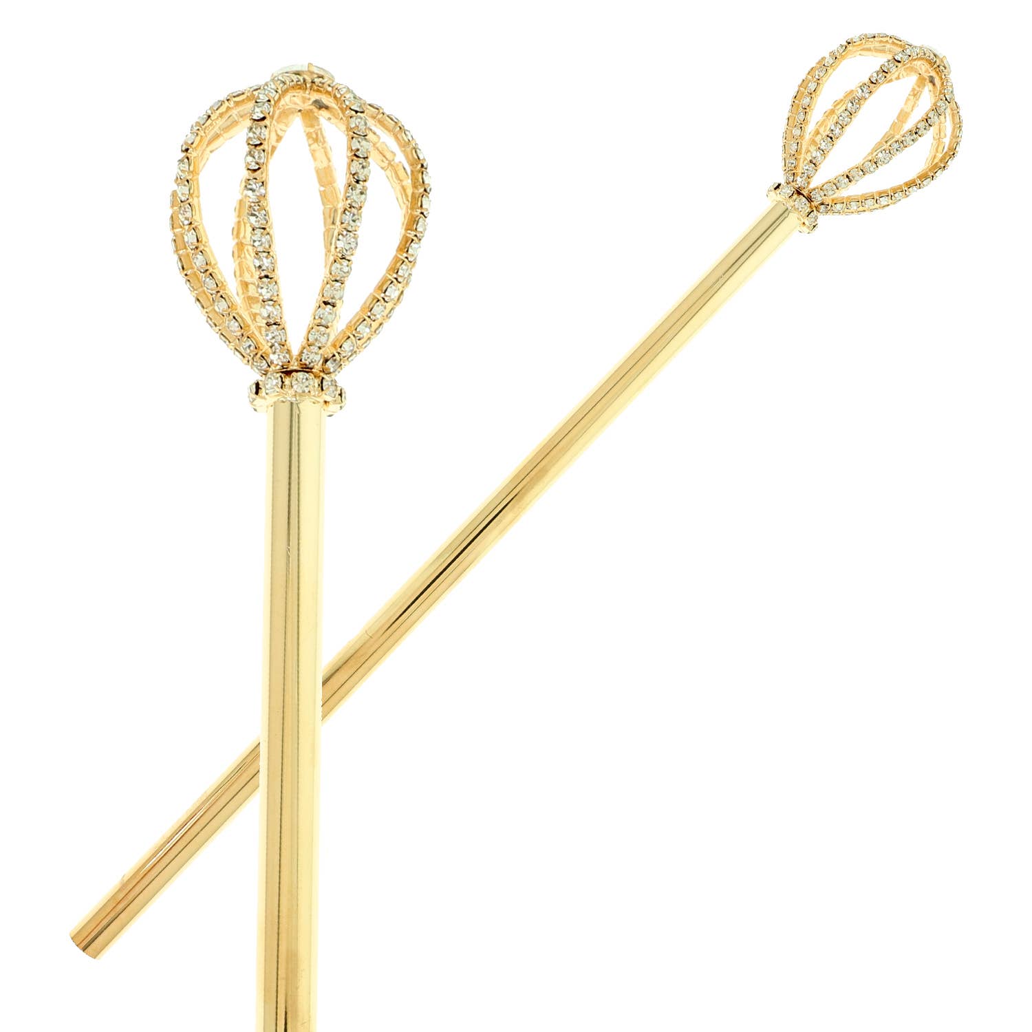 Rhinestone Pave Crown Scepter Wand