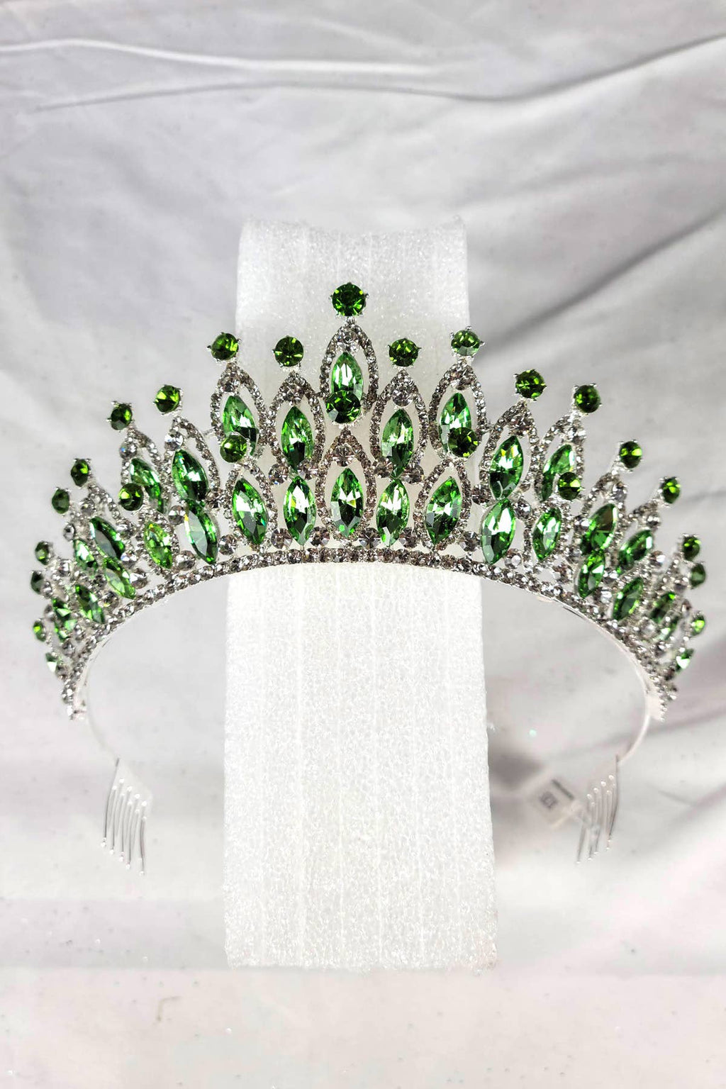 CR 158 HT974 Tiara with navy blue jewel rhinestones