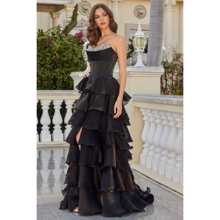 Baby Fox Juliet Gown JT2664S Blue Ruffles