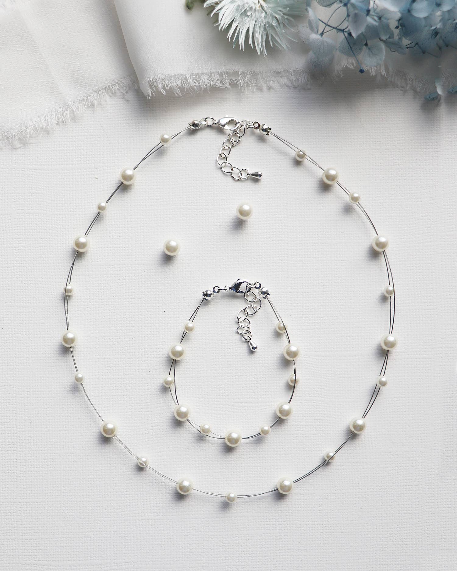 Mackenzie Flower Girl Pearl Jewelry Set