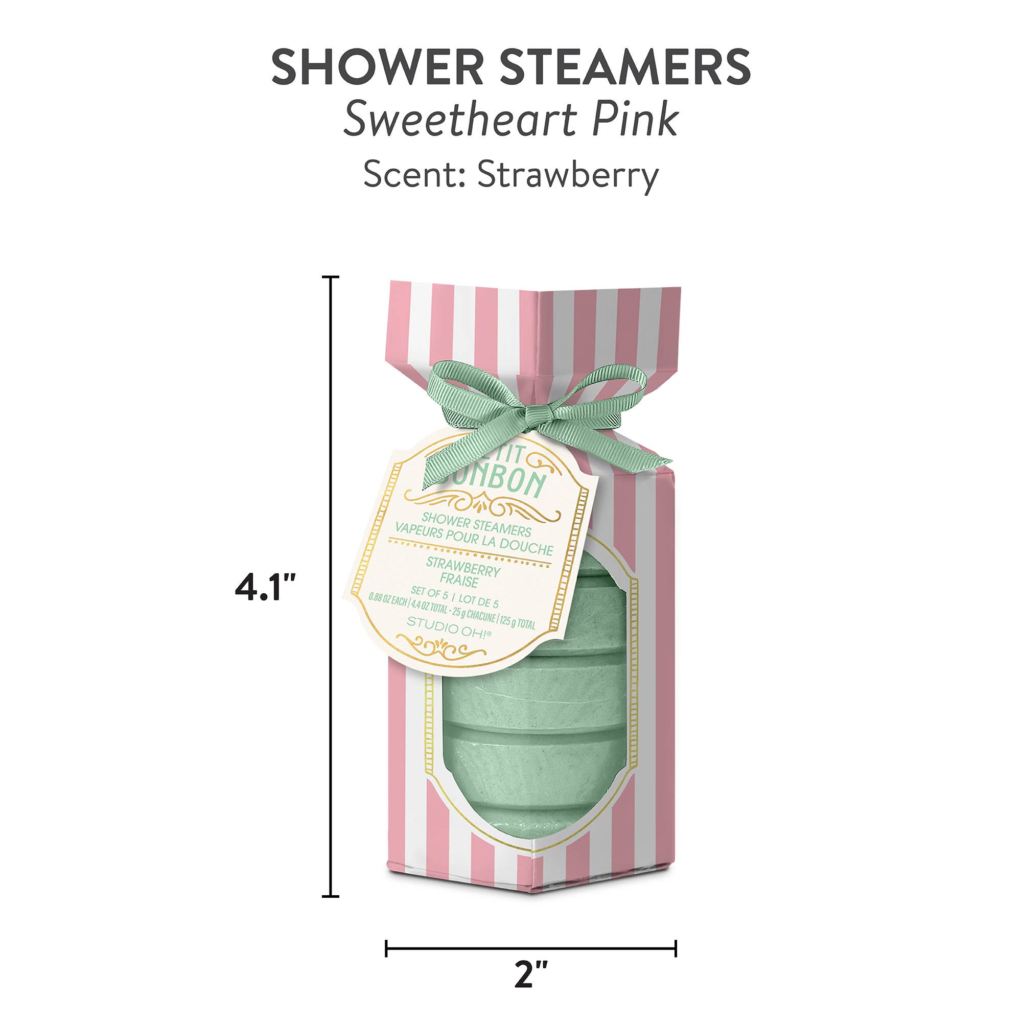 Petit Bonbon Sweetheart Pink Shower Steamers