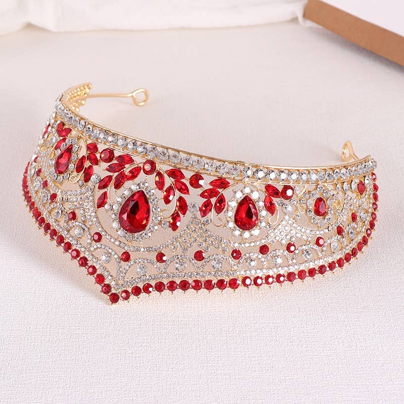 Luxe Red Crystal Tiara - CR144