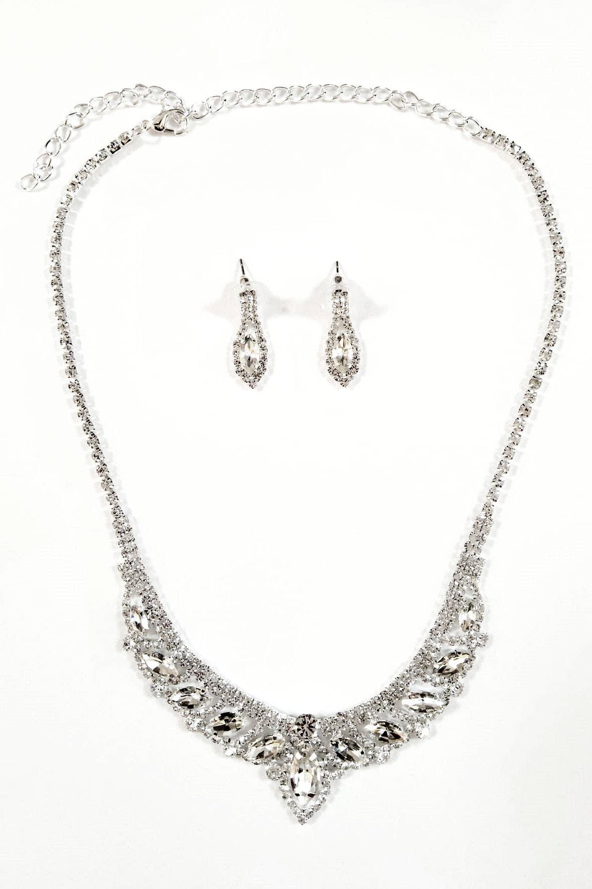Metal jewelry Set With Necklace and Earrings JR3237