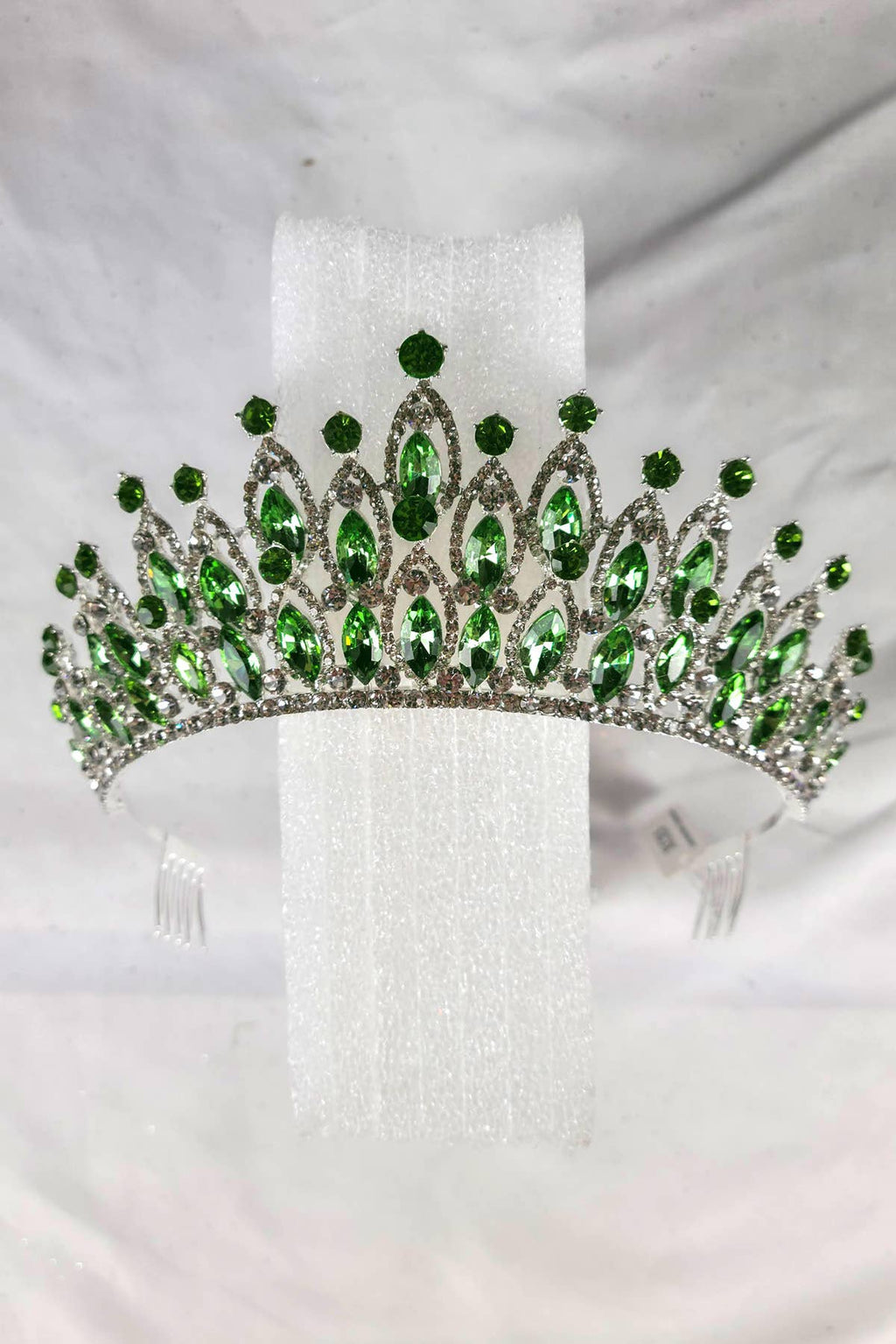 CR 158 HT974 Tiara with navy blue jewel rhinestones