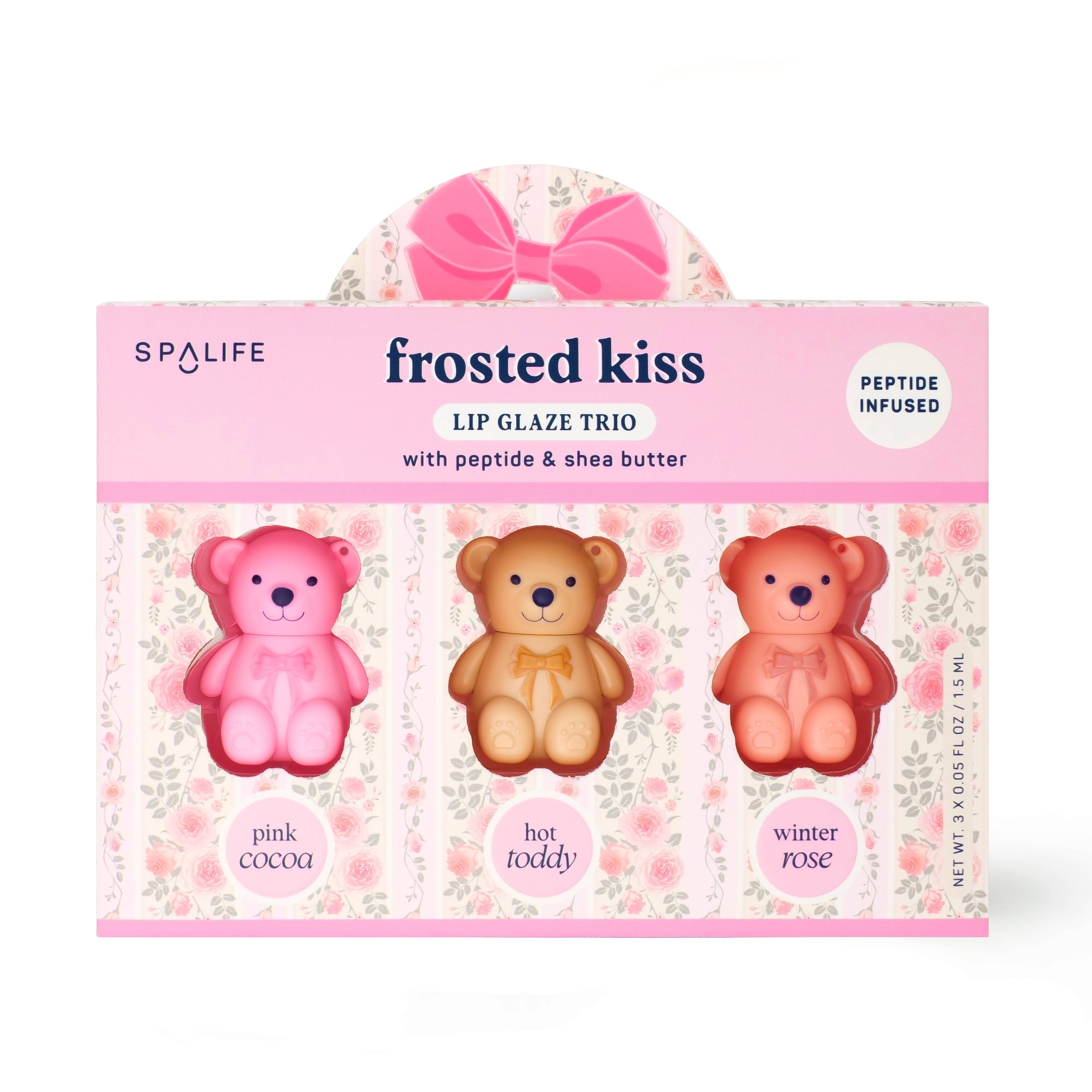 Christmas Holiday Frosted Kiss Lip Glaze Trio Gift Set