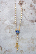 BTAE20P-Brazilian Pearl Rosary Necklace