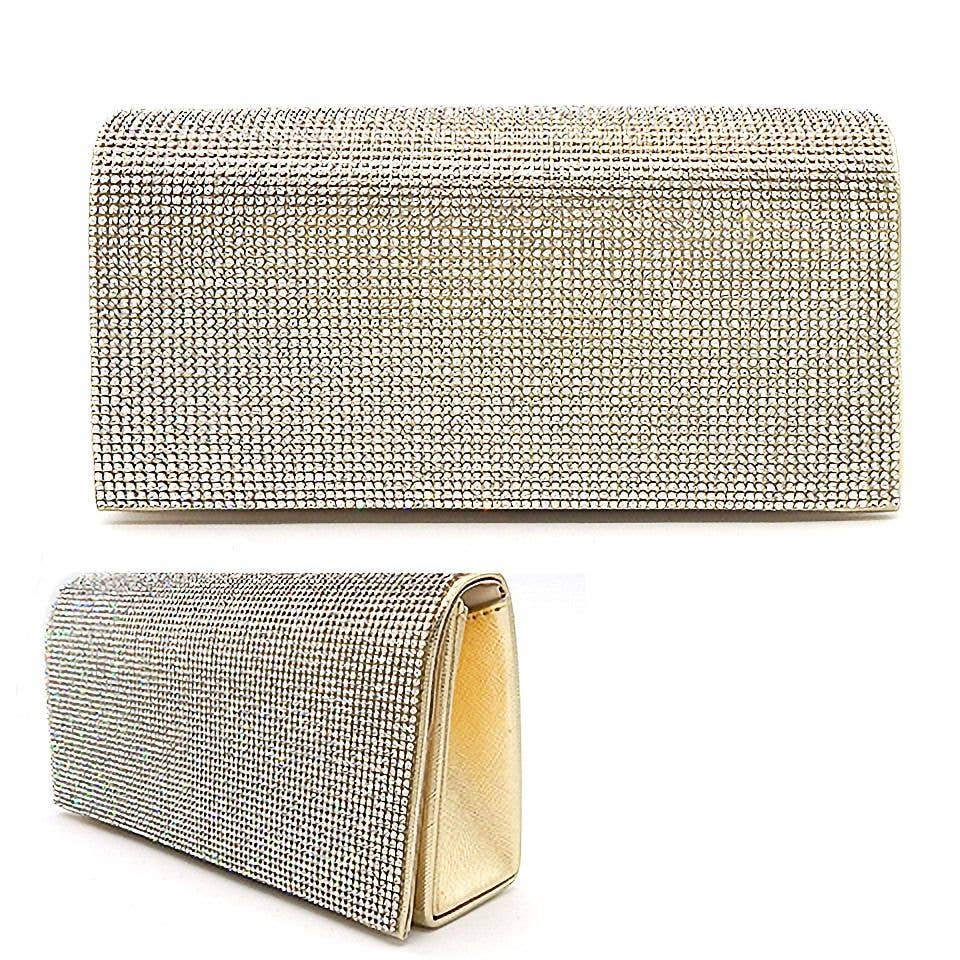 Rhinestone Patch Bling Shiny Evening Bag Clutch
