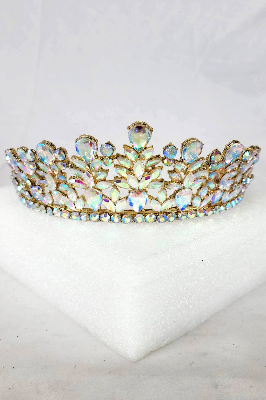 CR 163 HT971 Metal tiara with jewel rhinestones Lavender