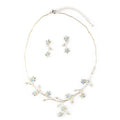 Rhinestone Aurora Borealis Flower Jewelry Set