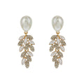 Teardrop Post Multi Rhinestone & Pave Drop Dangle Earrings