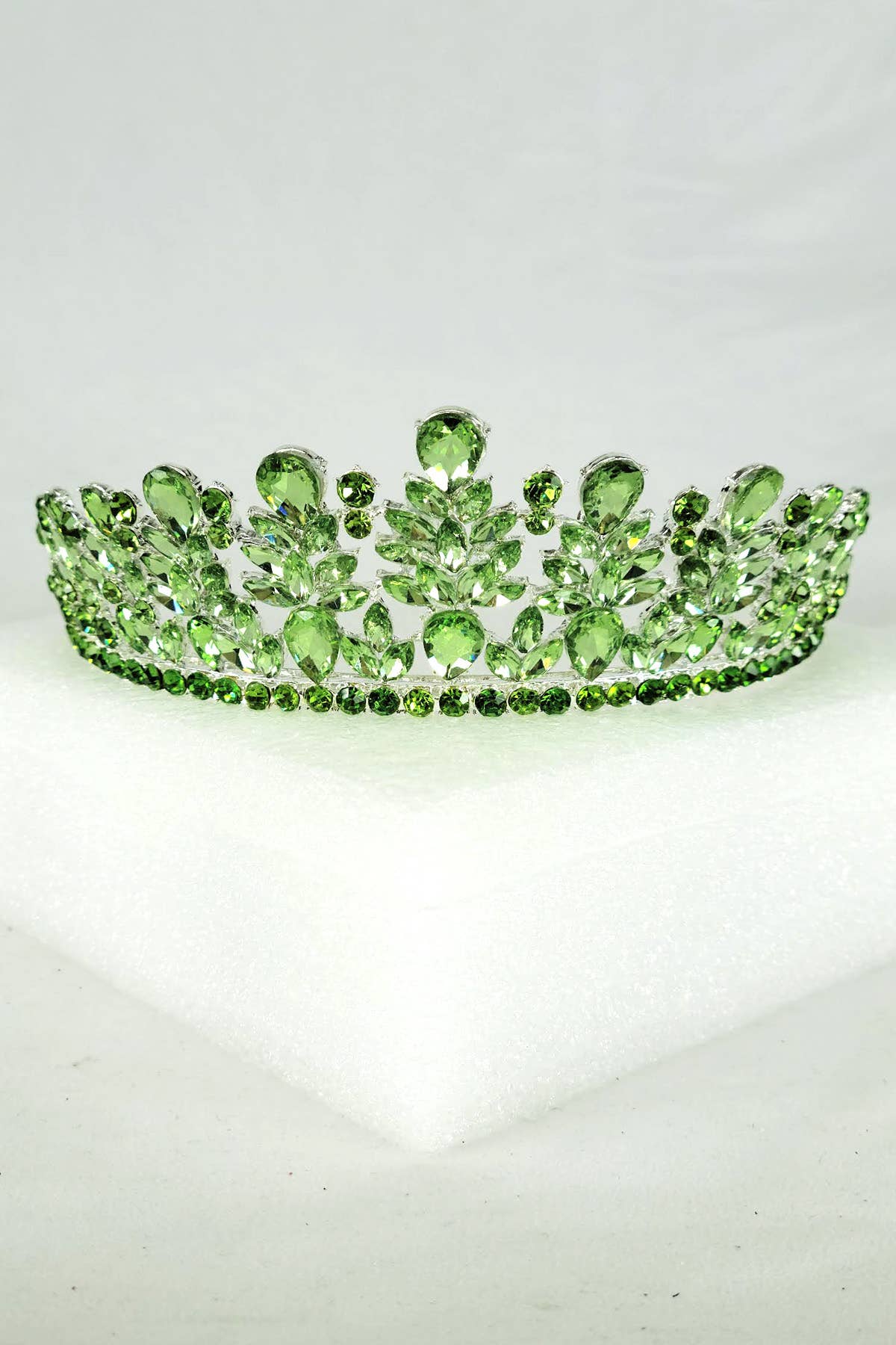 CR 163 HT971 Metal tiara with jewel rhinestones Lavender